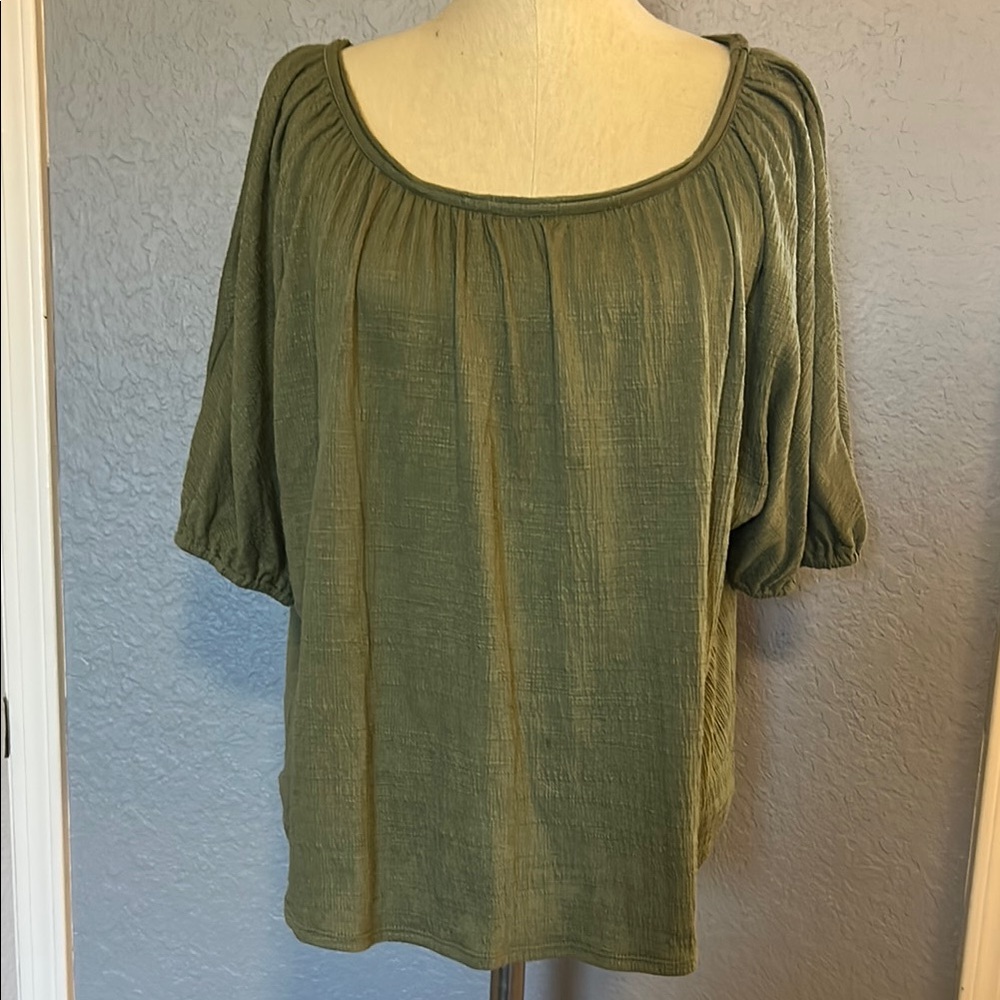 Olive Green Women's Top